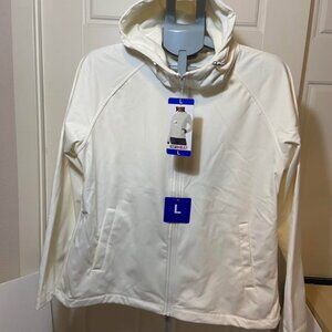 32 Degrees Heat Women’s Off-White Full Zip Hooded Jacket Size L NWT